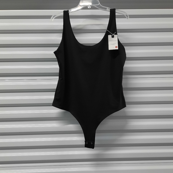 Adreamly Tank Top Bodysuit Women's Plus Size XXL Black Scoop Neck Stretch - Picture 5 of 9